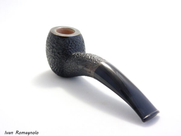 Pipa "Hawkbill" Disponibile n.0125  rusticata nera in legno di radica - immagine 5